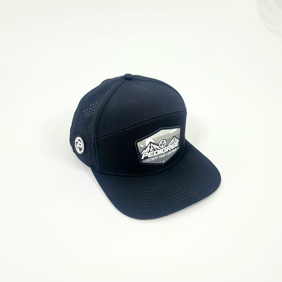 Pedigree SW | 6-Panel Waterproof Snapback Hat with 3D PVC Patches - Black - Picture 3 of 3